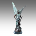 Große Figur Statue Mythos Mars Bronze Skulptur Tpls-032